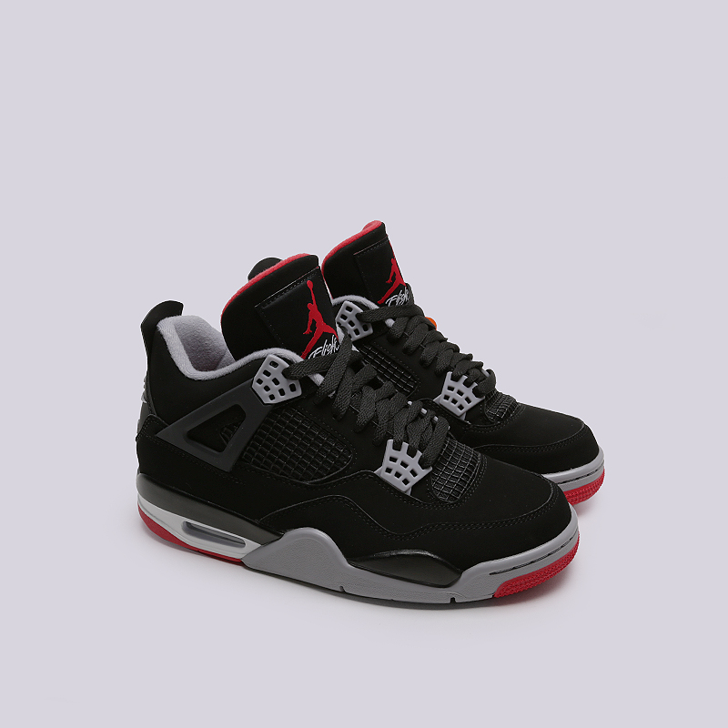 мужские черные кроссовки Jordan 4 Retro 308497-060 - цена, описание, фото 2